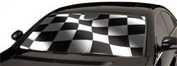 Intro-Tech Checker Flag Custom Fit Sun Shade 06-10 Dodge Charger - Click Image to Close